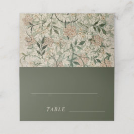  botanische Floral Moss Green Elegant Garden Plaatskaartje