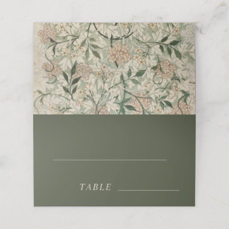 botanische Floral Moss Green Elegant Garden Plaatskaartje