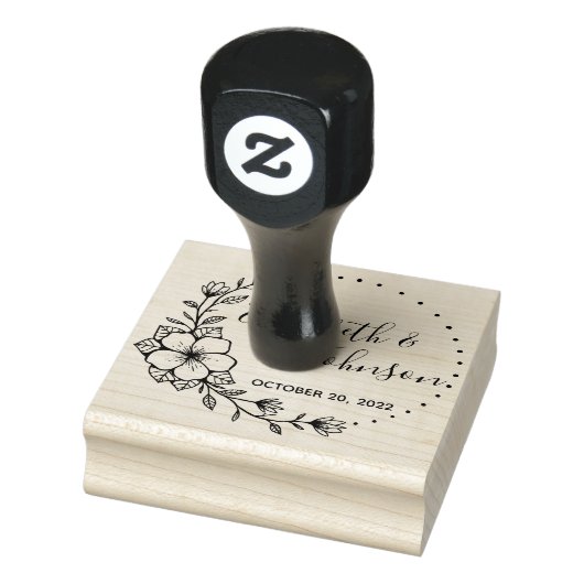 Botanische Floral Names Bindend Rubber Stamp Rubberstempel (Stempel)
