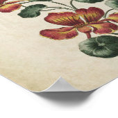 botanische Floral Nasturtium Afdrukken Poster (Hoek)