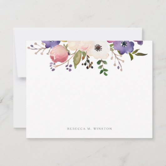 Botanische Floral op maat Notitiekaartje (Voorkant)