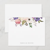 Botanische Floral op maat Notitiekaartje (Voorkant / Achterkant)