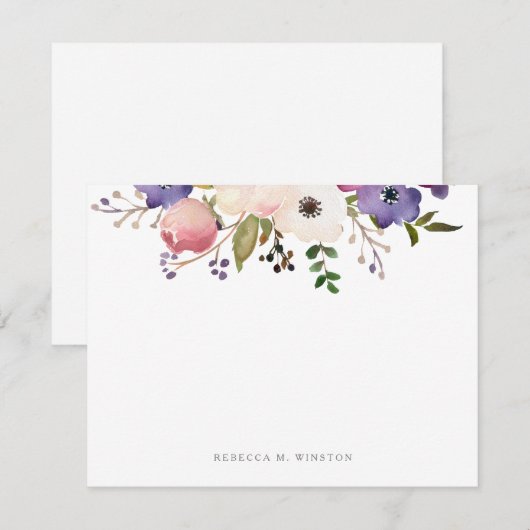 Botanische Floral op maat Notitiekaartje (Voorkant / Achterkant)