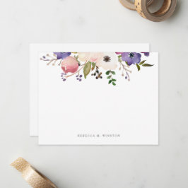 Botanische Floral op maat Notitiekaartje