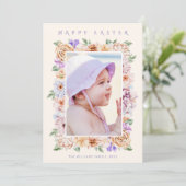 Botanische Floral Paasfotokaart Feestdagenkaart (Staand voorkant)