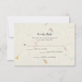 Botanische Floral Paper Modern Wedding RSVP Kaartje