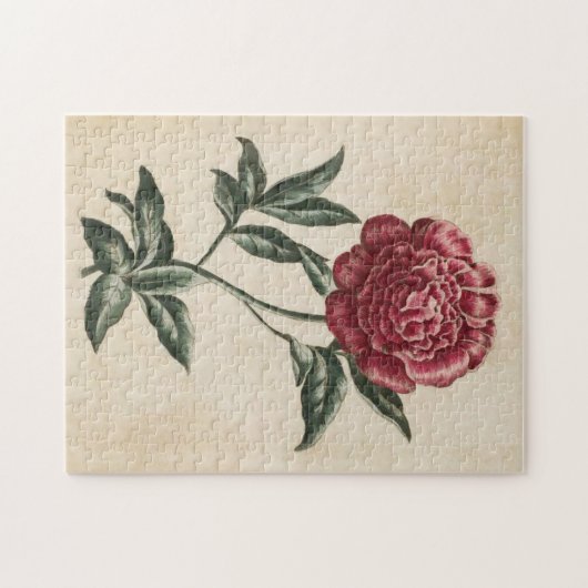 botanische Floral Peony Legpuzzel (Horizontaal)