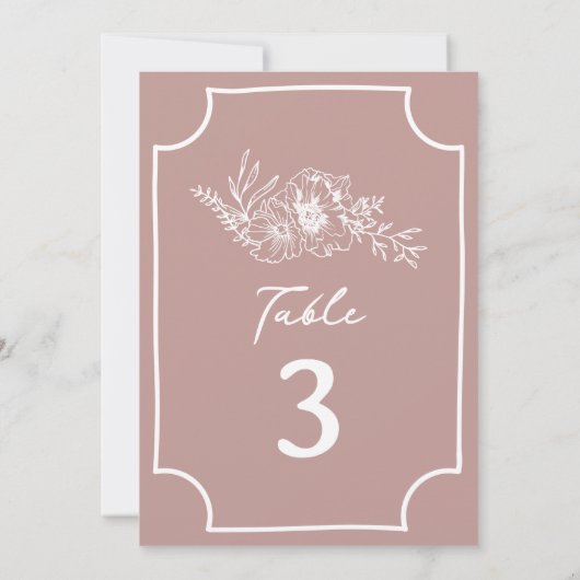 Botanische Floral Pink Weddenschap Kaart (Achterkant)