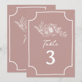 Botanische Floral Pink Weddenschap Kaart (Voorkant / Achterkant)