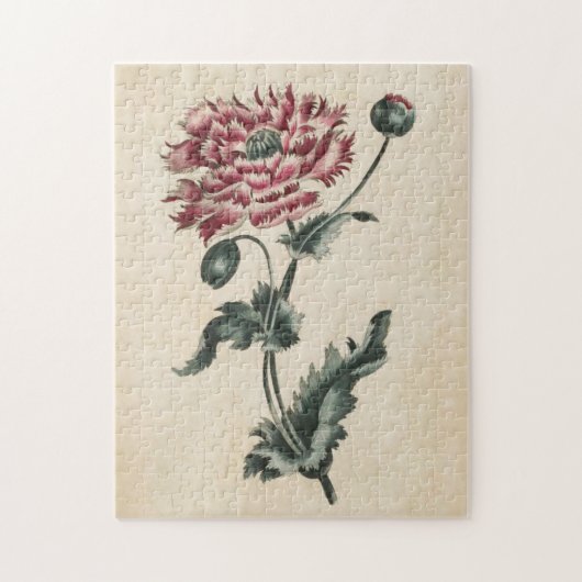 botanische Floral Poppy Legpuzzel (Verticaal)