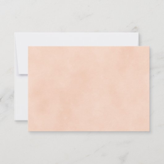 Botanische Floral roze Waterverf Elegant Wedding RSVP Kaartje (Achterkant)