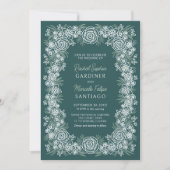 Botanische Floral Sage Mint Emerald Green Wedding Kaart (Voorkant)