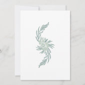 Botanische Floral Sage Mint Emerald Green Wedding Kaart (Achterkant)