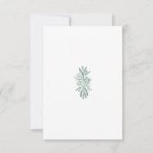 Botanische Floral Sage Mint Emerald Green Wedding RSVP Kaartje (Achterkant)