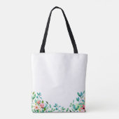 Botanische Floral Seahorse Monogram Tote Bag (Achterkant)