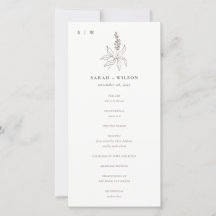 Botanische Floral Sketch Monogram Weddenschap Prog