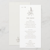 Botanische Floral Sketch Monogram Weddenschapskaar Bedankkaart (Voorkant / Achterkant)