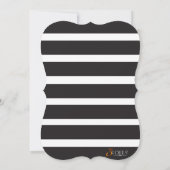 Botanische Floral Striped Bridal Shower Invitation Kaart (Achterkant)