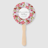 Botanische Floral Tulip Roos Greenery Wedding Handwaaier (Voorkant)