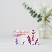 Botanische Floral Waterverf Art Visitekaartje (Staand voorkant)