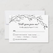 Botanische Floral Weddenschap RSVP met keuze uit m (Voorkant)