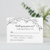 Botanische Floral Weddenschap RSVP met keuze uit m (Staand voorkant)