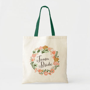 Botanische Floral Wreated Team Bride Tote Bag