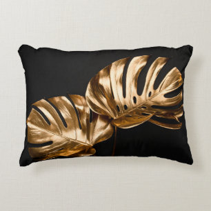 Botanische florale donkermoody banner of achtergro accent kussen