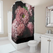 Botanische florale donkermoody banner of achtergro douchegordijn (In situ)