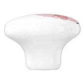 Botanische florale elegant grijze roze bloem keramische knop