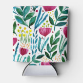 Botanische florale illustratie blikjeskoeler (Voorkant)