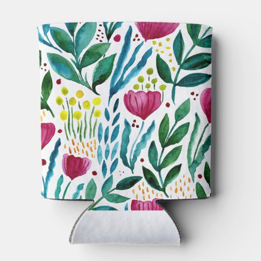 Botanische florale illustratie blikjeskoeler (Achterkant)