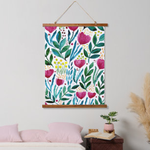 Botanische florale illustratie hangend wandkleed