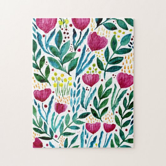 Botanische florale illustratie legpuzzel (Verticaal)