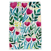 Botanische florale illustratie medium cadeauzakje (Achterkant)