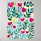 Botanische florale illustratie poster (Voorkant)
