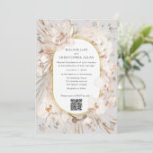 Botanische florale uitnodiging met online RSVP (Staand voorkant)