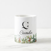 Botanische florale waterverf naam Mok (Center)