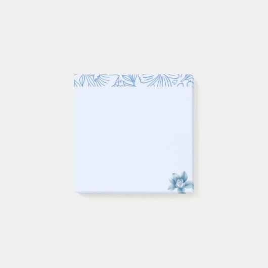 Botanische fluistering – Minimalistische bloemenme Post-it® Notes (Voorkant)