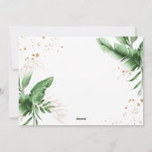 Botanische Foliage & Gold JOY Photo Grid met kerst Feestdagenkaart (Achterkant)