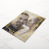 Botanische Foliage Gold Photo Weddenschap geperst Folie Uitnodiging (Gedraaid)