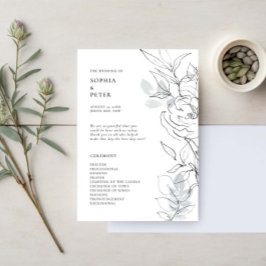 Botanische Foliage Sketch Ceremony Program