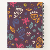 Botanische folieverfillustratie Monogramnaam Notitieboek (Achterkant)