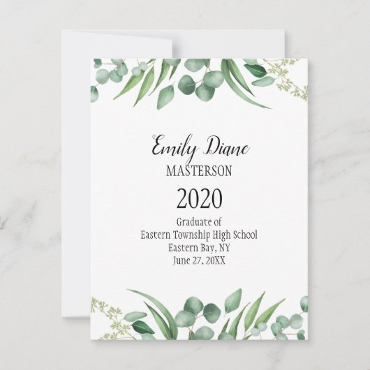 Botanische foto Afstuderen aankondiging (Voorkant)