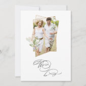 *~* Botanische FOTO AR6 RSVP + QR Huwelijk Kaart (Voorkant)