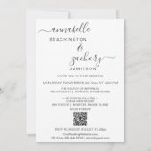 *~* Botanische FOTO AR6 RSVP + QR Huwelijk Kaart (Achterkant)