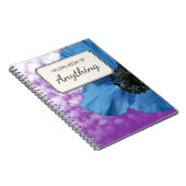 Botanische foto Blue Poppy, aangepast Notitieboek (Rechterzijde)