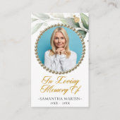 Botanische foto Funeral Prayer Kaart Visitekaartje (Voorkant)