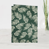 Botanische foto groene zilver Merry Arch Feestdagen Kaart (Achterkant)