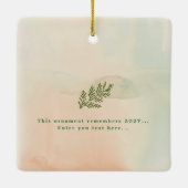 Botanische Foto Kerst Custom Grootouders Keramisch Ornament (Achterkant)